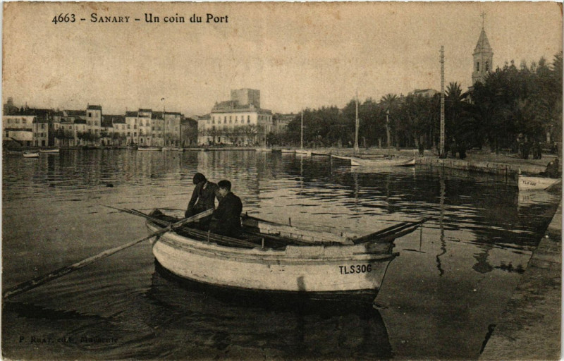 Carte postale ancienne Sanary Un coin du Port