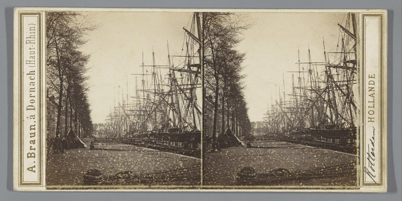 Carte postale ancienne Boompjes langs de Neuwe Maas, Rotterdam Quai des Boompjes (titel op object) Rotterdam (serietitel op object) Hollande (serietitel op object), Rp-F-F12