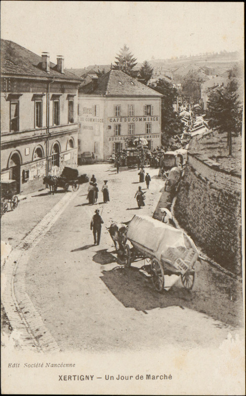 Carte postale ancienne Carte postale, Xertigny, Un jour de Marché