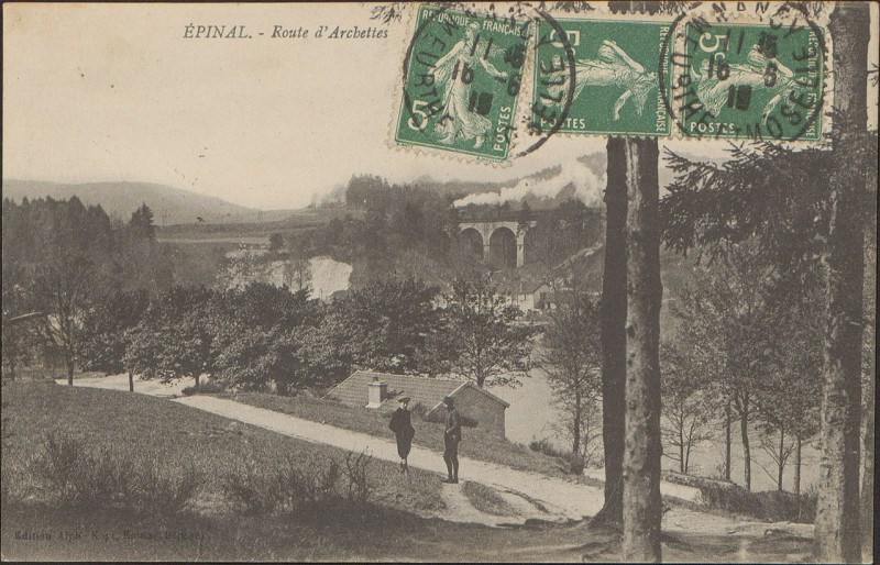 Carte postale ancienne Carte postale, Epinal, Route d'Archettes