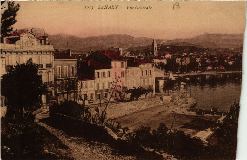 Carte postale ancienne Sanary Vue générale