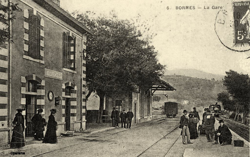 Carte postale ancienne Gare de Bormes-les-Mimosas (2)