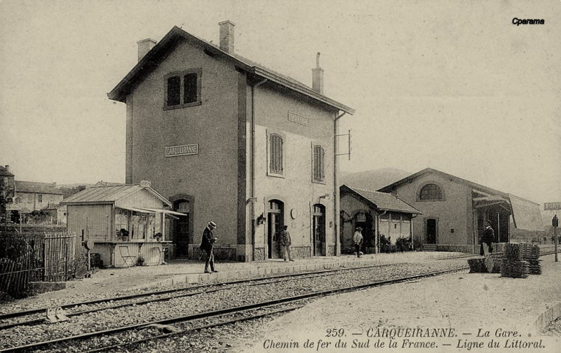 Carte postale ancienne Gare de Carqueiranne (1)