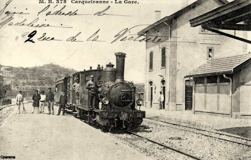Carte postale ancienne Gare de Carqueiranne (2)