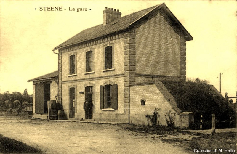 Carte postale ancienne Steene La Gare