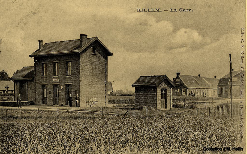 Carte postale ancienne Editions Cb Killem La gare