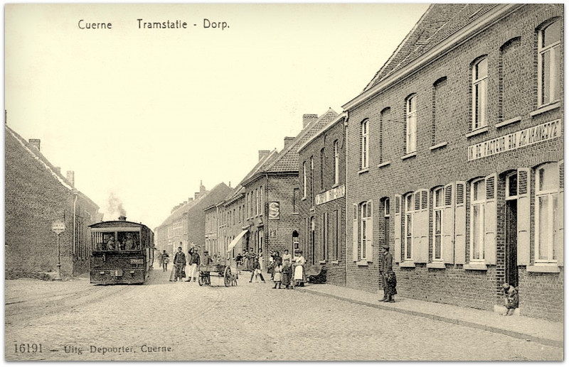 Carte postale ancienne Cuerne Tramstatie - Dorp