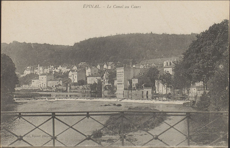 Carte postale ancienne Carte postale, Epinal, Le Canal au Cours