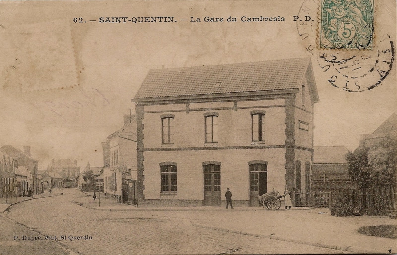 Carte postale ancienne Gare du Cambrésis