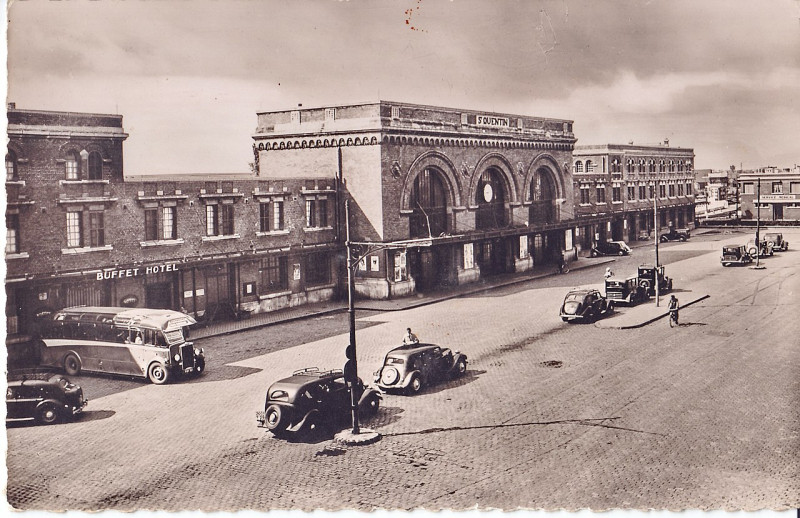 Carte postale ancienne Glatigny 764 - Saint-Quentin - La Gare