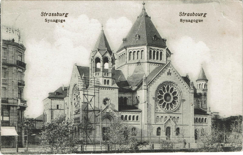 Carte postale ancienne Strasbourg. Synagogue (01)