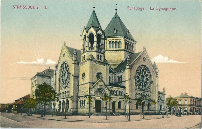 Carte postale ancienne Strasbourg. Synagogue (02)