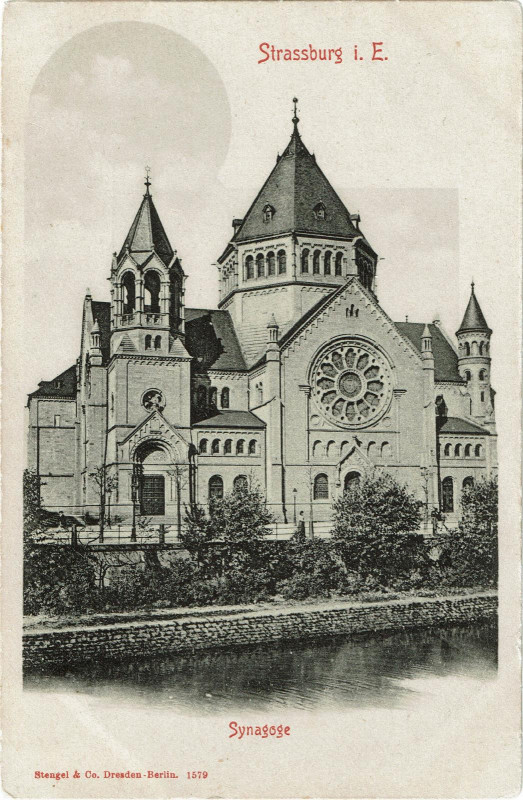 Carte postale ancienne Strasbourg. Synagogue (03)