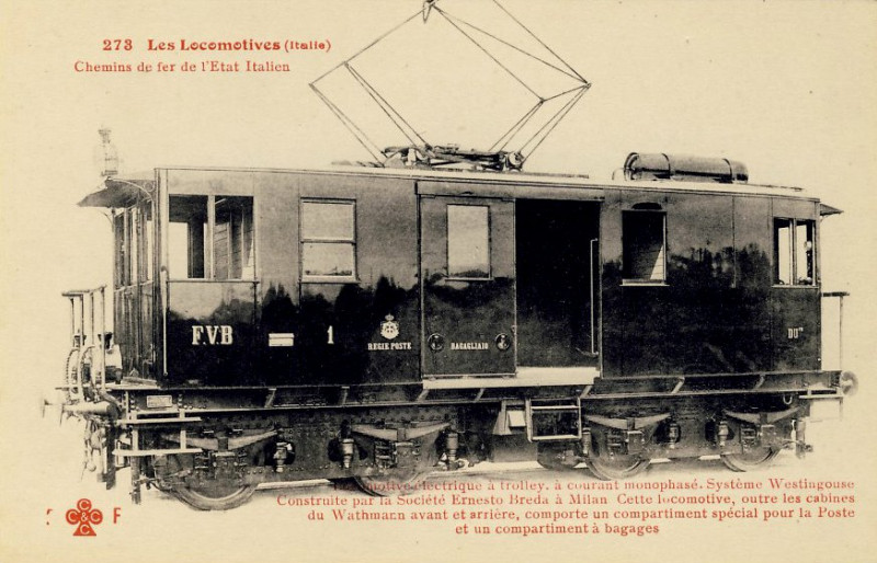Carte postale ancienne Fvb Fourgon automoteur