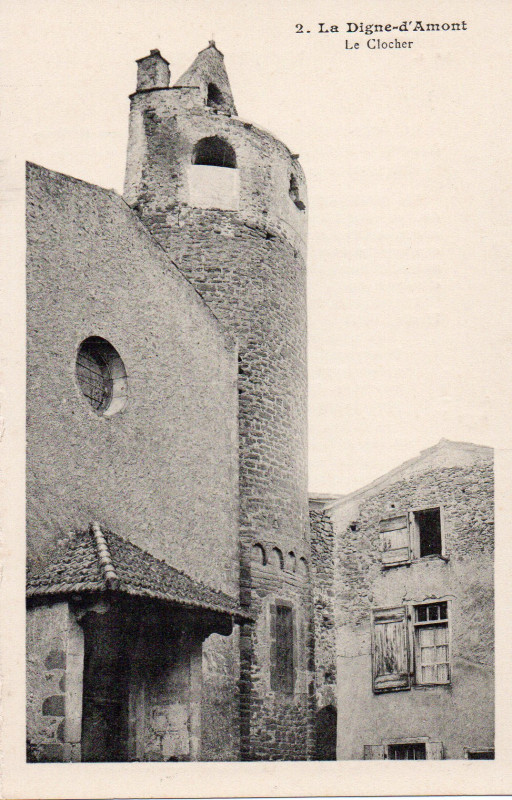 Carte postale ancienne Eglise Sainte-Colombe de La Digne-d'Amont
