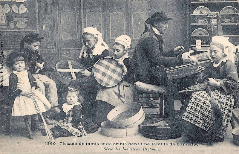 Carte postale ancienne Tamis Bannalec début XXe