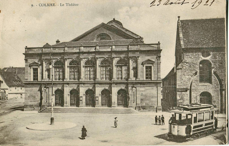 Carte postale ancienne Bergeret 9 - Colmar - Le Théatre à Colmar
