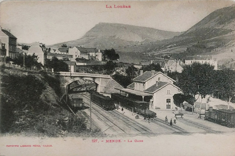 Carte postale ancienne Gare de Mende