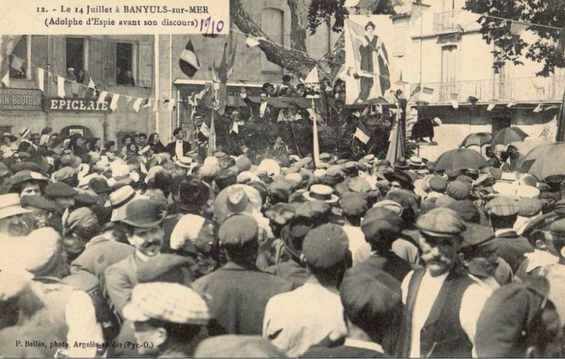 Carte postale ancienne Adolphe d'Espie - 14 juillet 1910