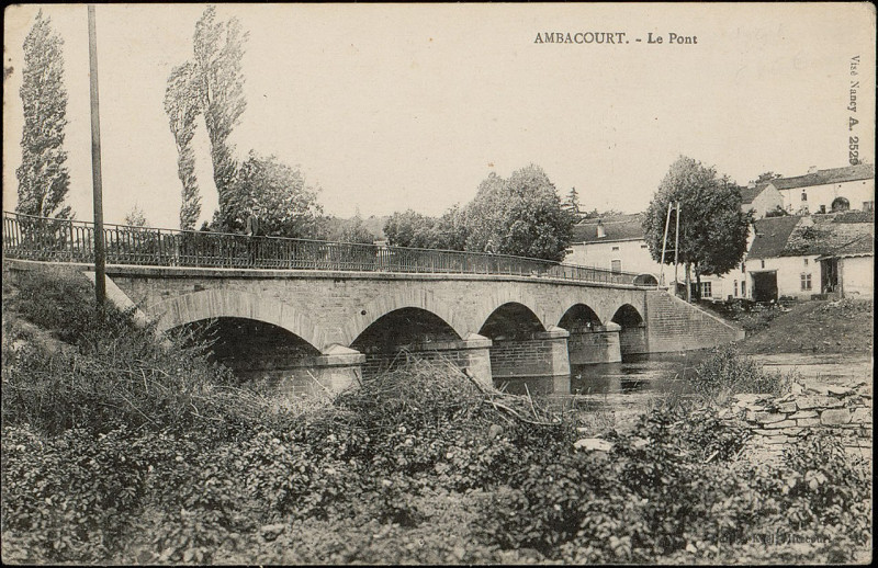 Carte postale ancienne Carte postale, Ambacourt, Le Pont