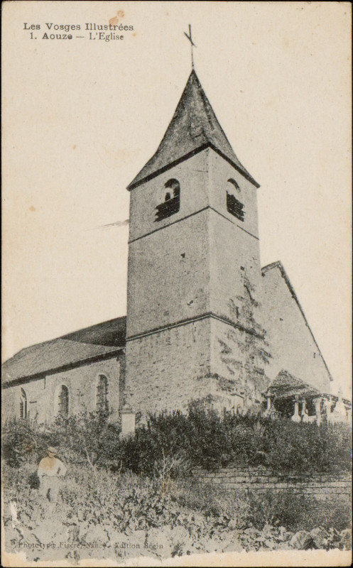 Carte postale ancienne Carte postale, Aouze, L'Eglise