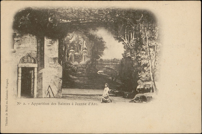 Carte postale ancienne Carte postale, Apparition des Saintes à Jeanne d'Arc