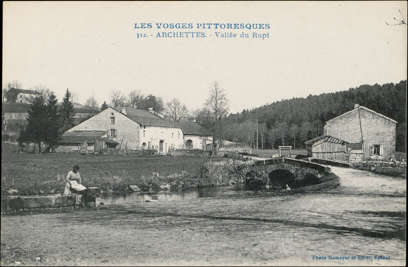 Carte postale ancienne Carte postale, Archettes, Vallée du Rupt
