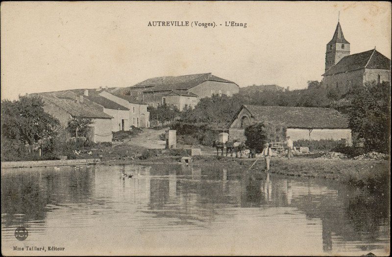Carte postale ancienne Carte postale, Autreville (Vosges), L'Etang