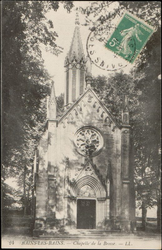 Carte postale ancienne Carte postale, Bains-les-Bains, Chapelle de la Brosse