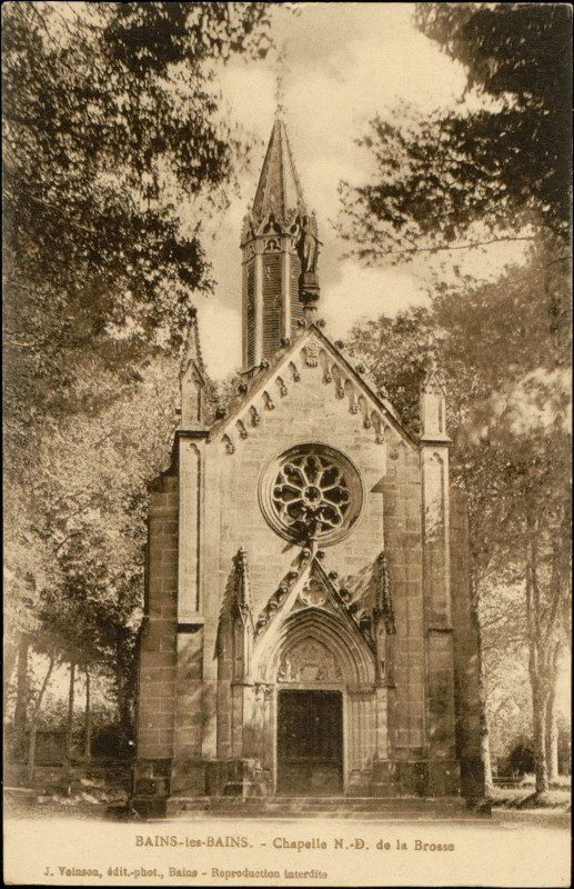 Carte postale ancienne Carte postale, Bains-les-Bains, Chapelle N.-D. de la Brosse