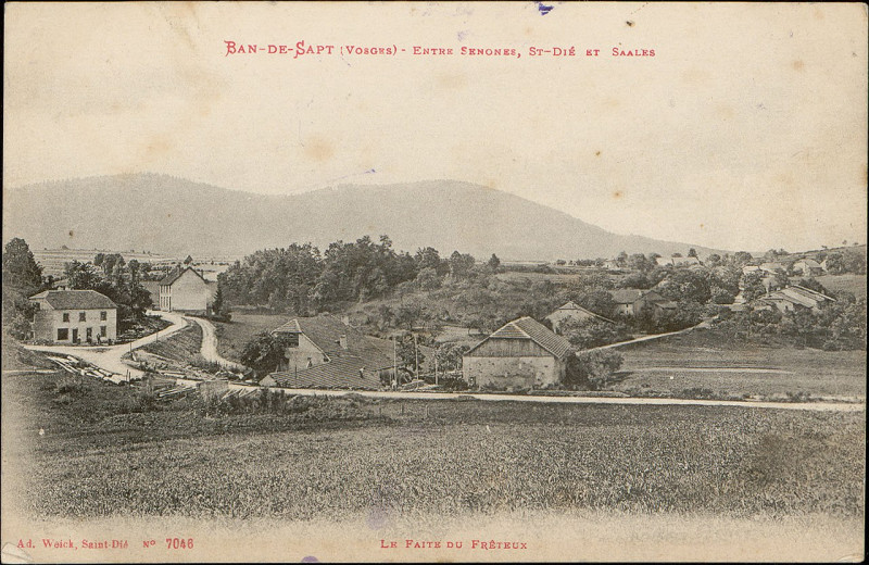 Carte postale ancienne Carte postale, Ban-de-Sapt (Vosges), Entre Senones, St-Dié et Saales, Le Faite du Frêteux 2