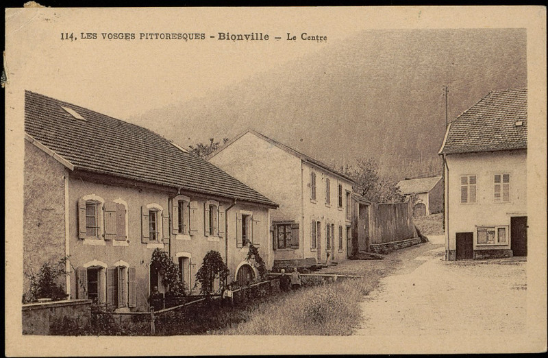 Carte postale ancienne Carte postale, Bionville, Le Centre