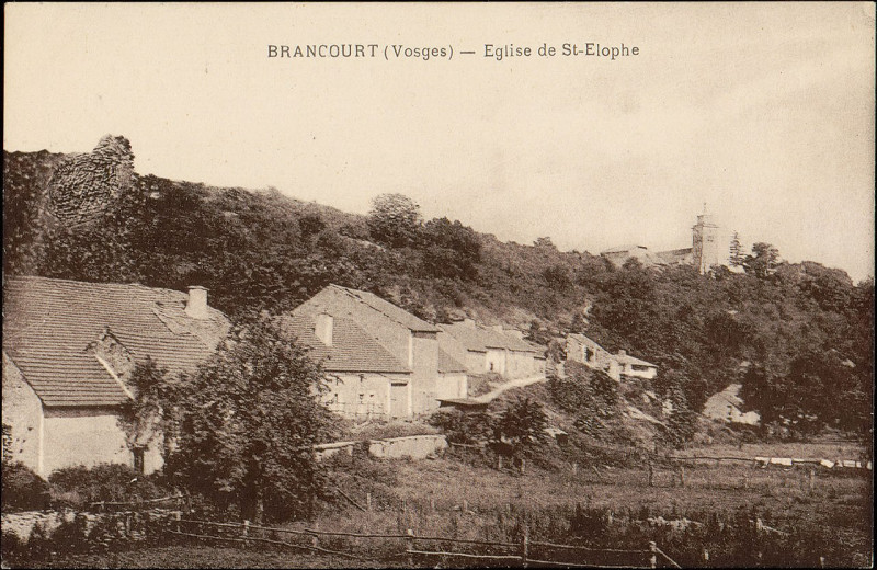 Carte postale ancienne Carte postale, Brancourt (Vosges), Eglise de St-Elophe