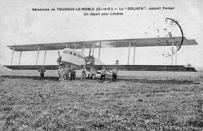 Carte postale ancienne 1919 FarmanGoliathToussus-le-Noble