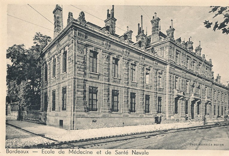 Carte postale ancienne Bordeaux - Ecole de Santé Navale (Cim) a à Bordeaux