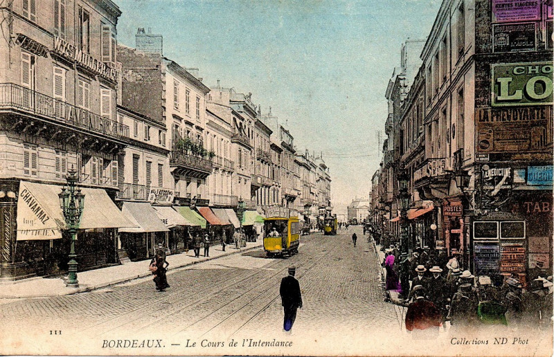 Carte postale ancienne Bordeaux - Cours de l'Intendance 1 (Nd) 01 à Bordeaux