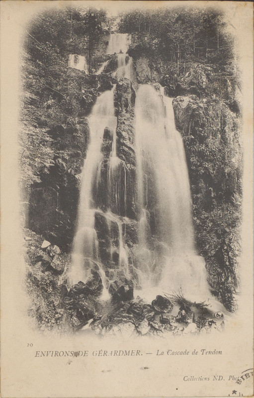 Carte postale ancienne Carte postale, Environs de Gérardmer, La Cascade de Tendon