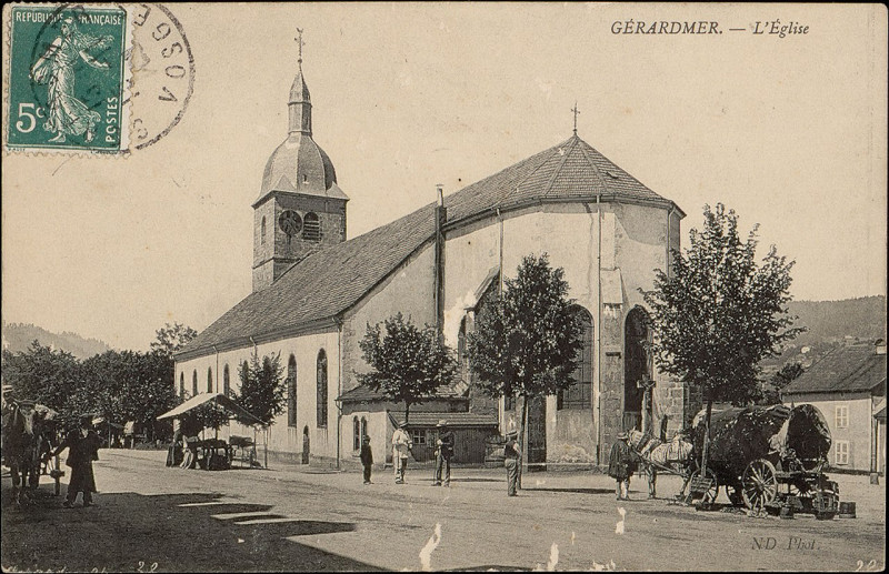 Carte postale ancienne Carte postale, Gérardmer, L'Eglise