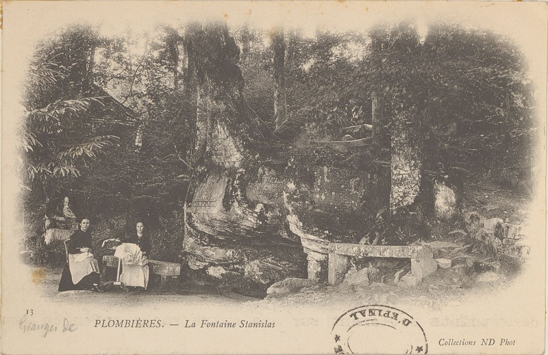 Carte postale ancienne Carte postale, Plombières, La Fontaine Stanislas