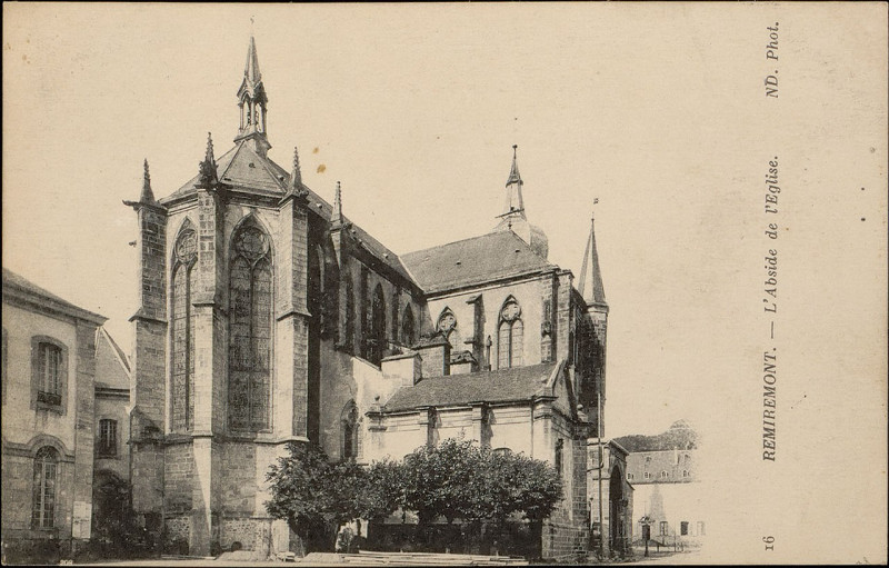 Carte postale ancienne Carte postale, Remiremont, L'Abside de l'Eglise 2