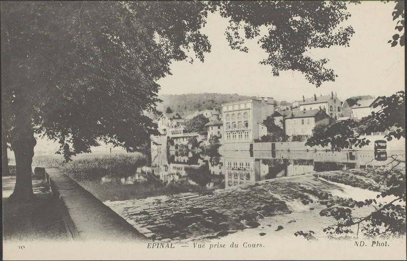 Carte postale ancienne Carte postale, Epinal, Vue prise du Cours 3