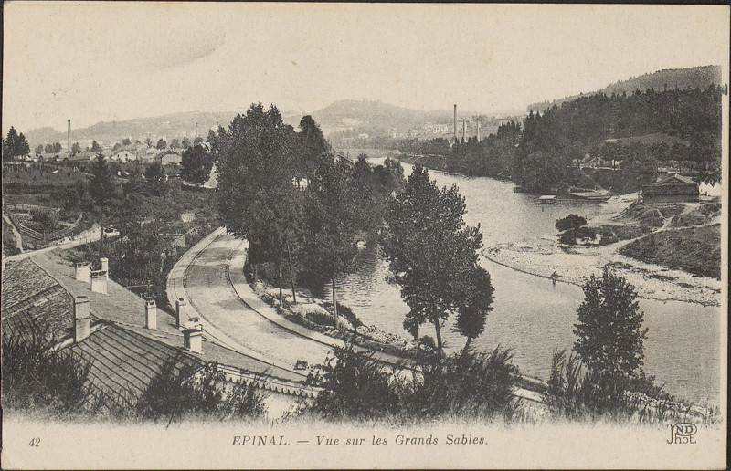 Carte postale ancienne Carte postale, Epinal, Vue sur les Grands Sables