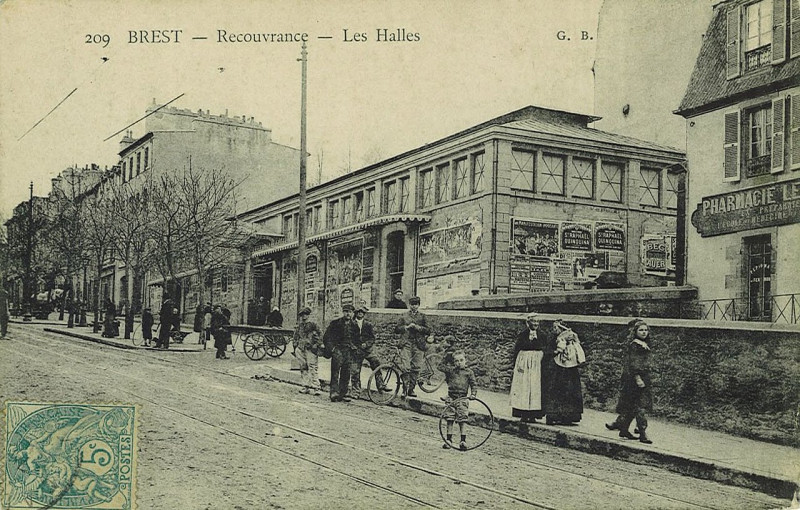 Carte postale ancienne Btv1b101060487 halles de recouvrance