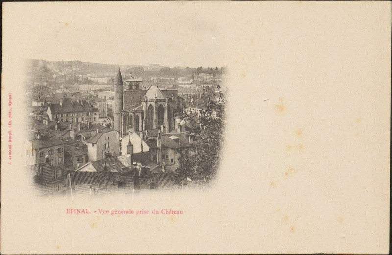 Carte postale ancienne Carte postale, Epinal, Vue générale prise du Château 9