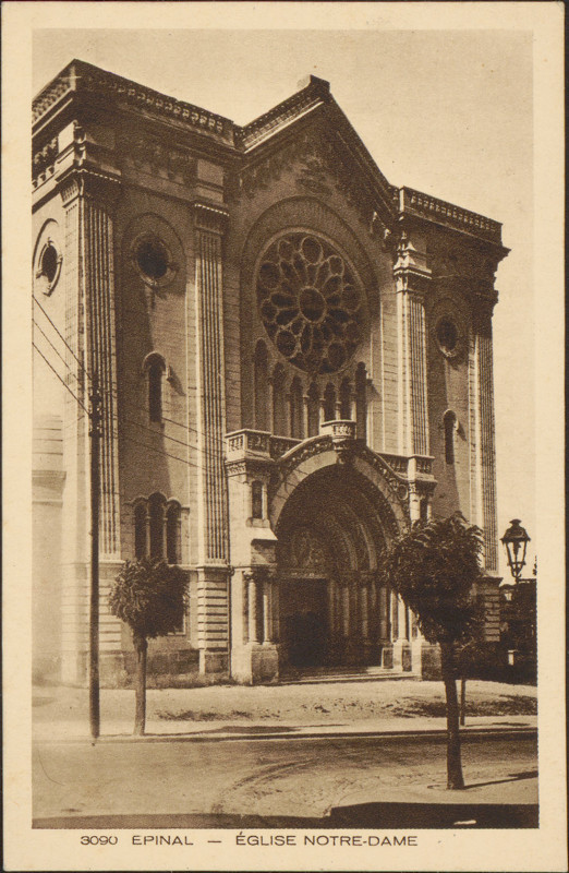 Carte postale ancienne Carte postale, Epinal, Eglise Notre-Dame 2