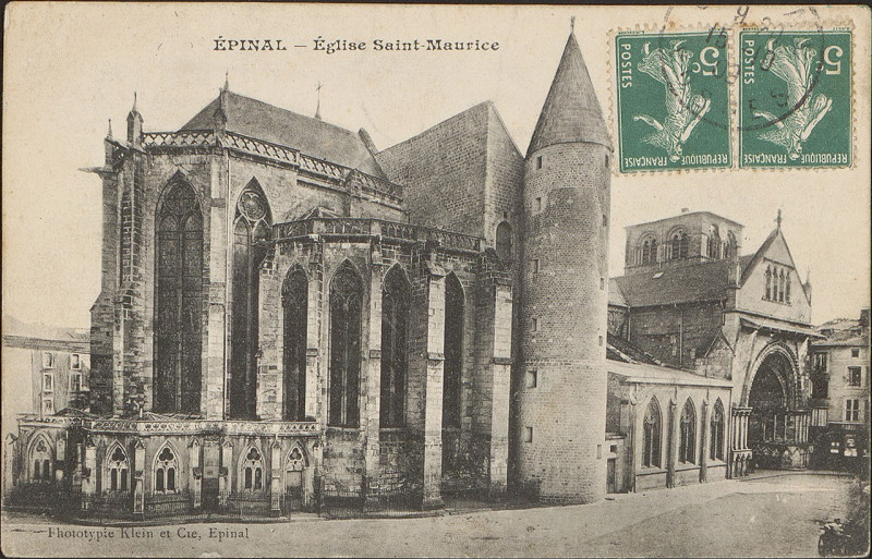Carte postale ancienne Carte postale, Epinal, Eglise Saint-Maurice, Abside