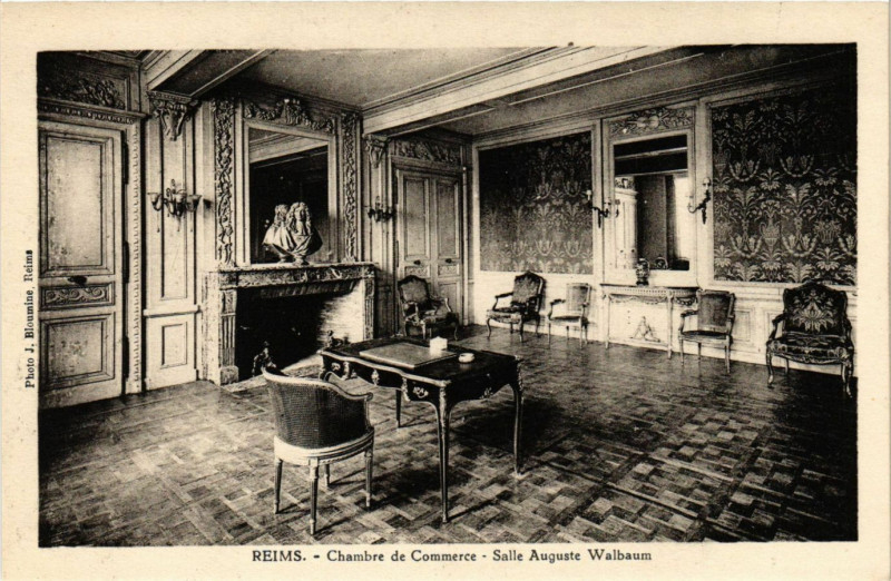 Carte postale ancienne Reims Chambre de Commerce Salle Auguste Walbaum