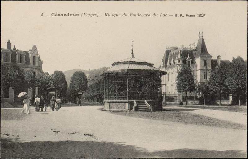 Carte postale ancienne Carte postale, Gérardmer (Vosges), Kiosque du boulevard du Lac