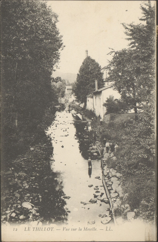 Carte postale ancienne Carte postale, Le Thillot, Vue sur la Moselle
