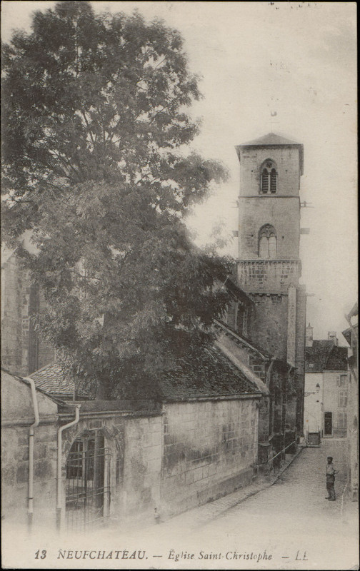 Carte postale ancienne Carte postale, Neufchâteau, Eglise Saint-Christophe